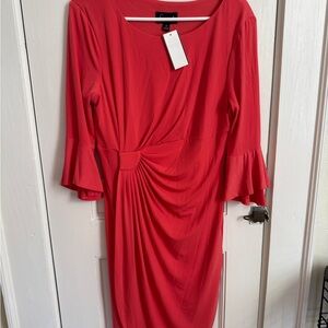 Connected Apparel Red Long Sleeve Dress